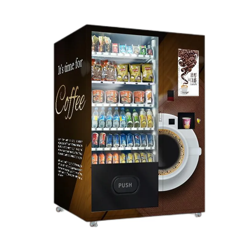 Cup noodle vending machine with hot water supply snack and drink vending machine for sale, it can hold 120-180 cupnoodles
